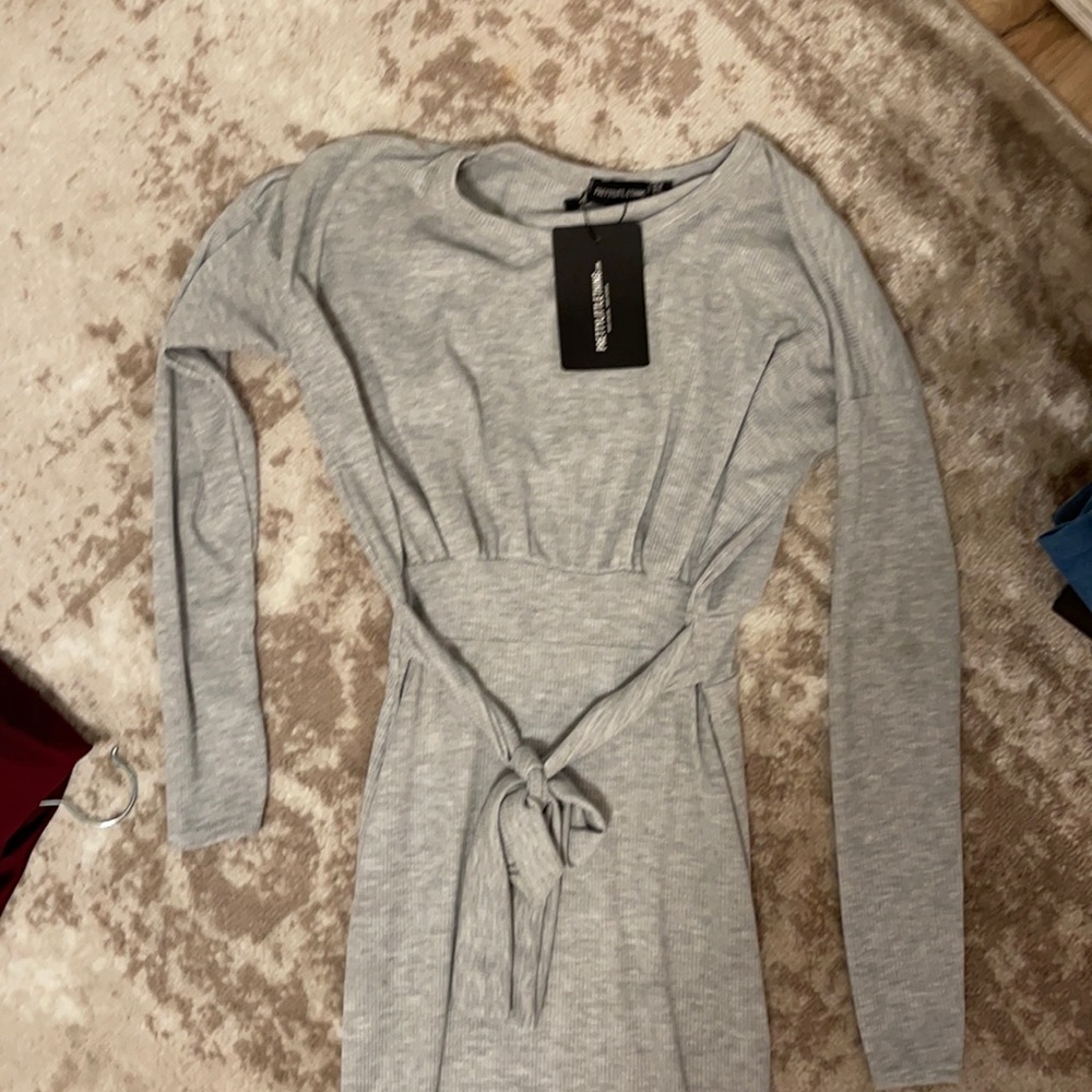 Tie waist midi dress